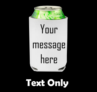 Personalised can cooler white