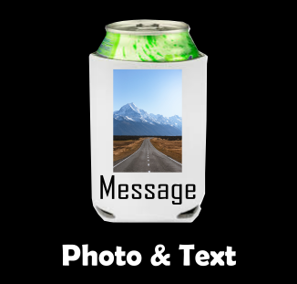 Personalised can cooler white