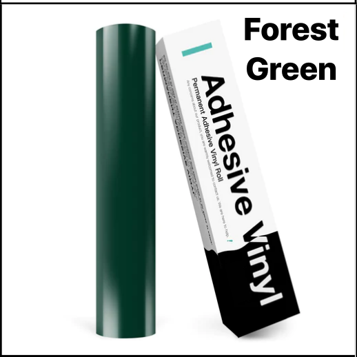 Clearance Offcut Forest Green Adhesive Vinyl 30cm x 55cm