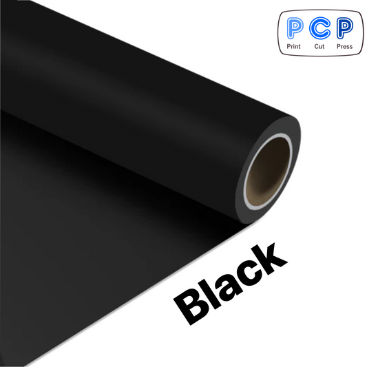 Black HTV PU Vinyl 30cm