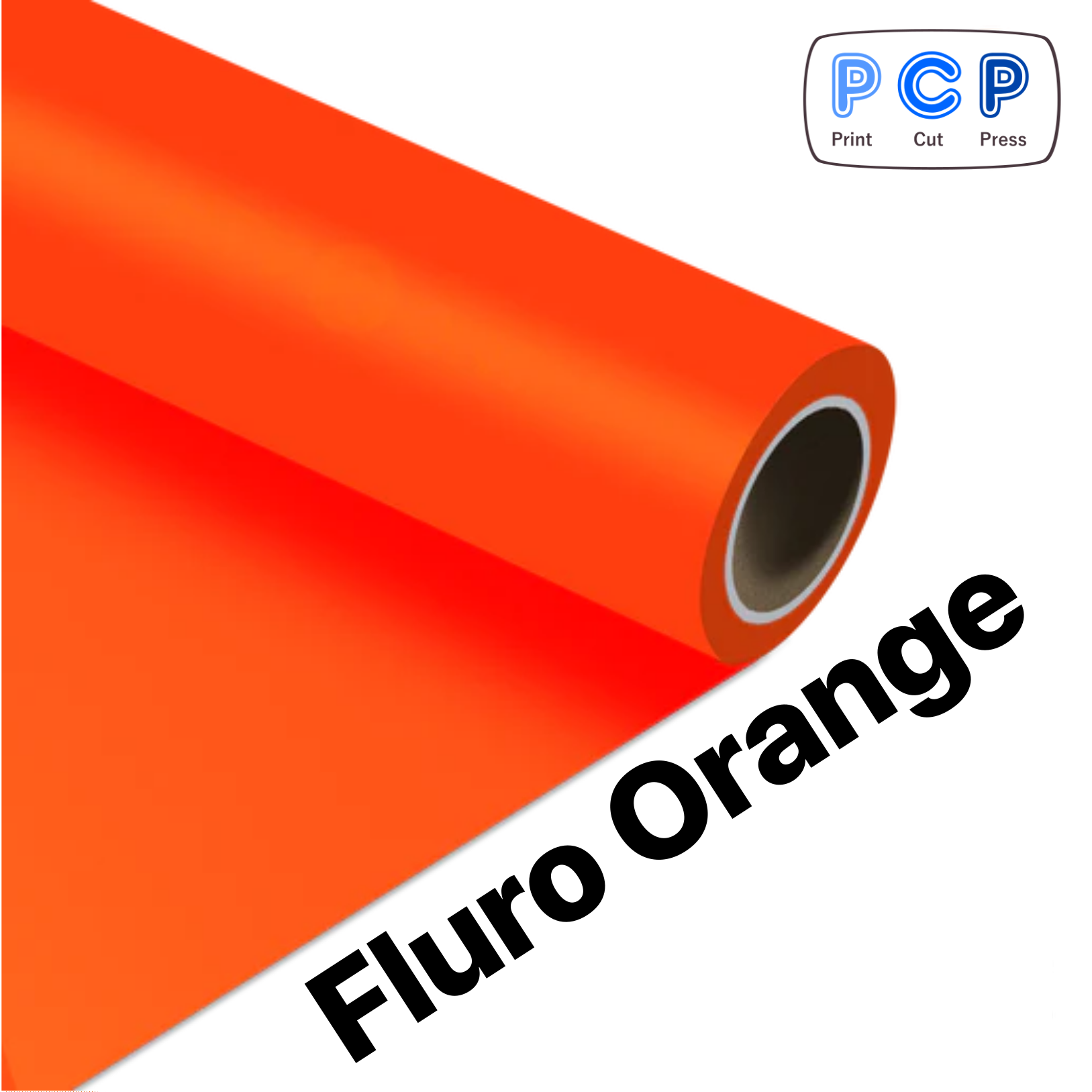Fluro Orange HTV PU Vinyl 30cm – Print Cut Press