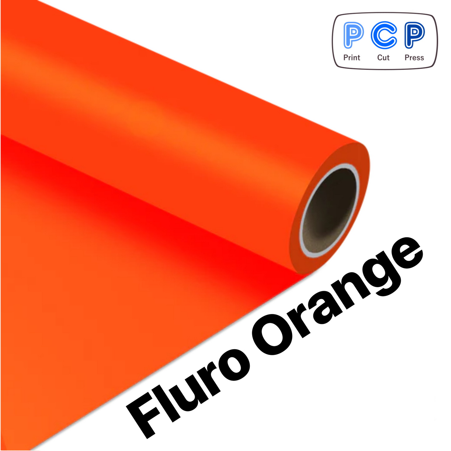 Fluro Orange HTV PU Vinyl 30cm