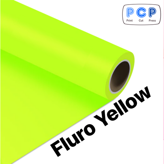 Fluro Yellow HTV PU Vinyl 30cm