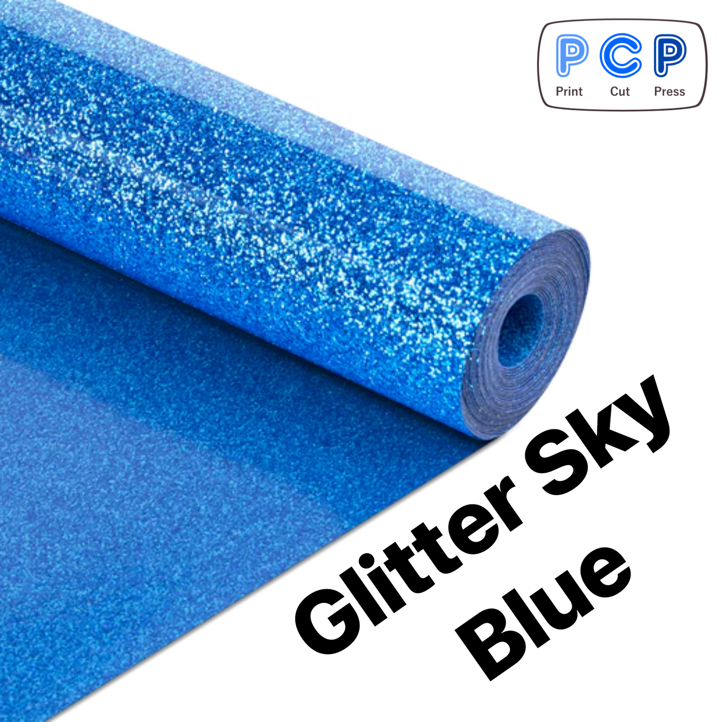 Glitter Sky Blue HTV  Vinyl 25cm x 50cm