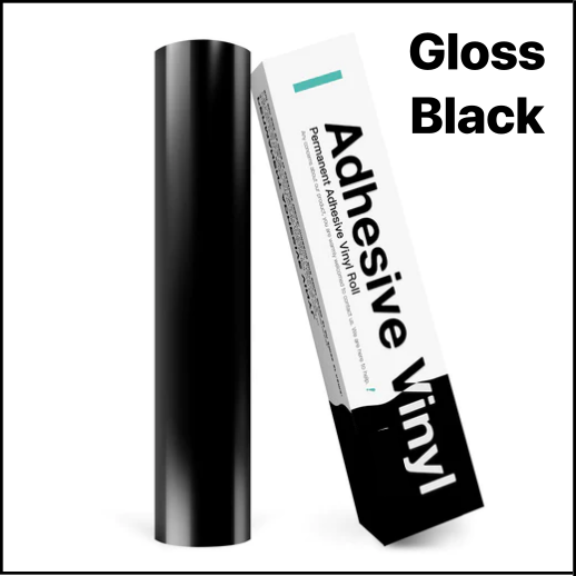 Clearance Offcut Black Adhesive Vinyl 30cm x 90cm