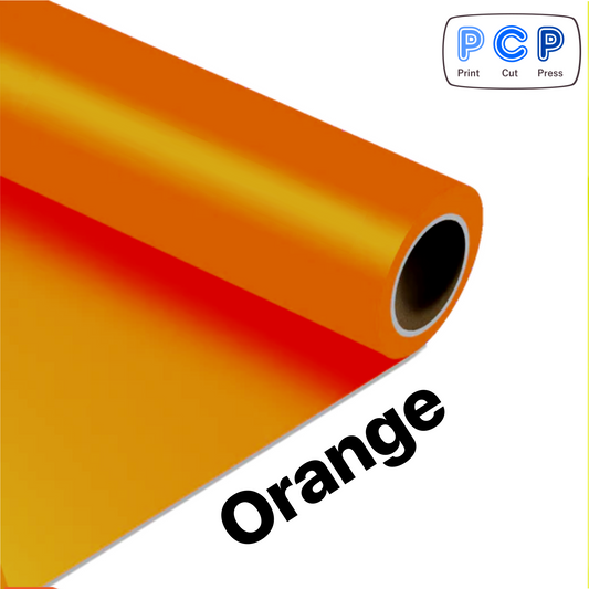 Orange HTV PU Vinyl 30cm