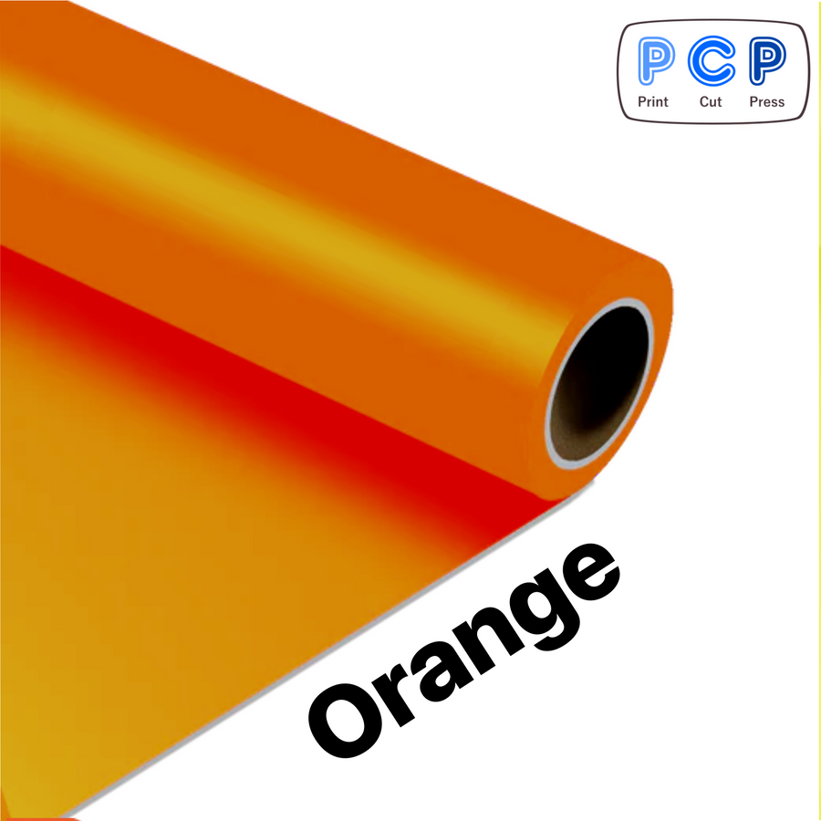 Clearance Offcut Orange HTV PU Vinyl 30cm x 43cm