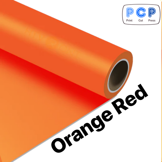 Orange Red HTV PU Vinyl 30cm