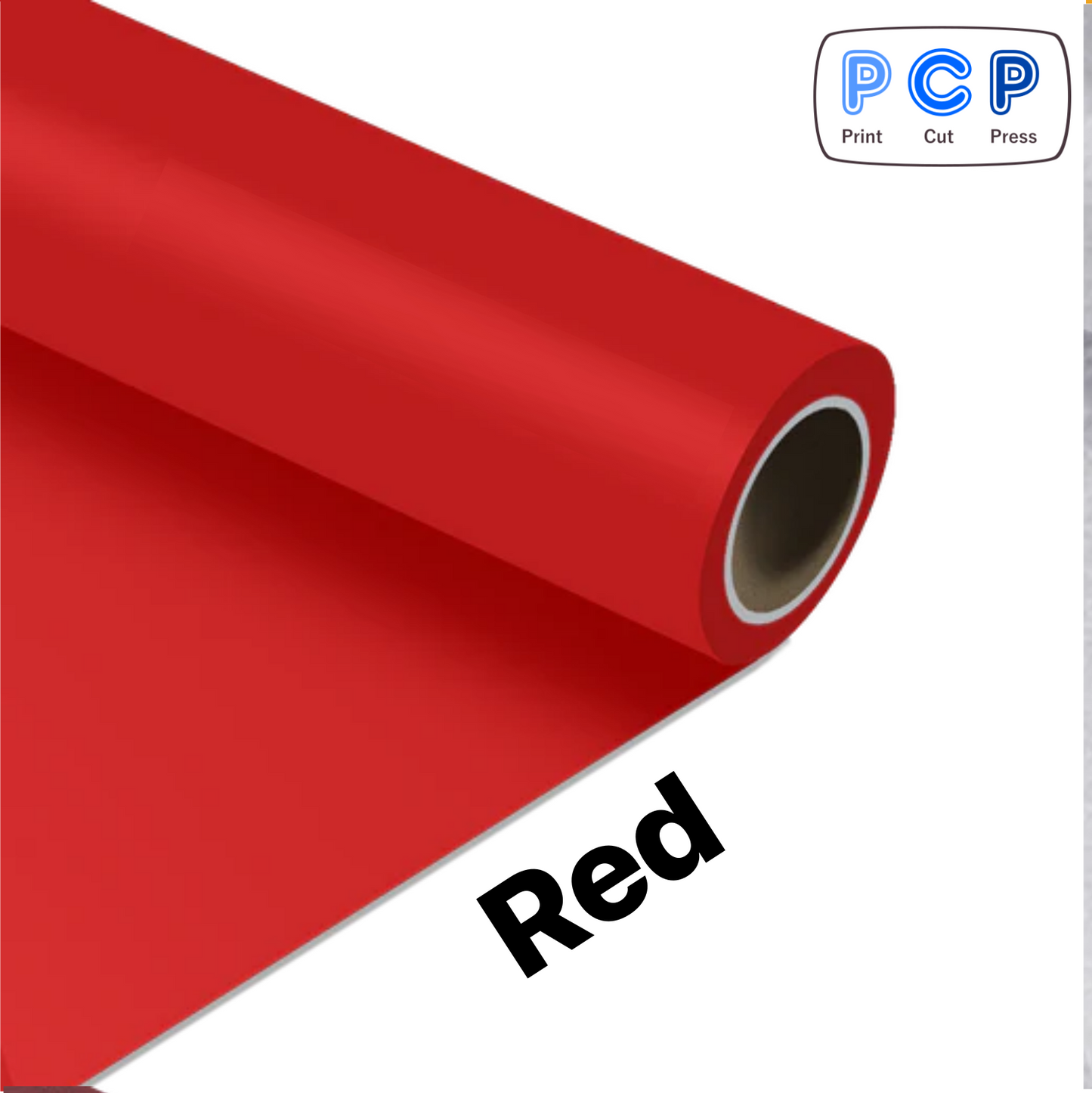 Clearance Offcut Red HTV PU Vinyl 30cm x 85cm