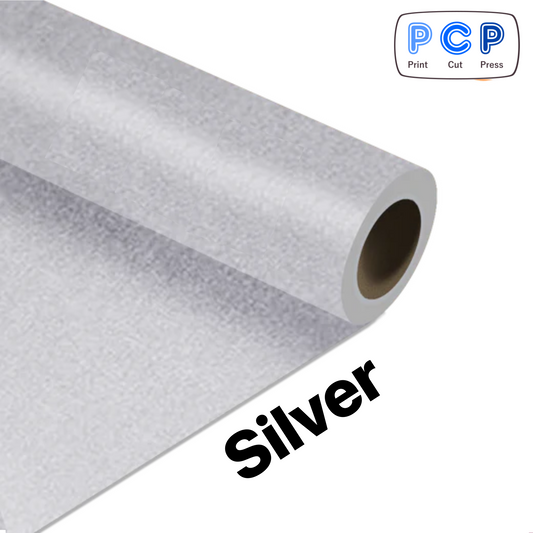 Clearance Offcut Silver HTV PU Vinyl 30cm x 94cm