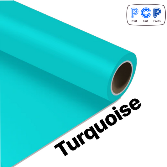 Clearance Offcut Turquoise HTV PU Vinyl 30cm x 45cm
