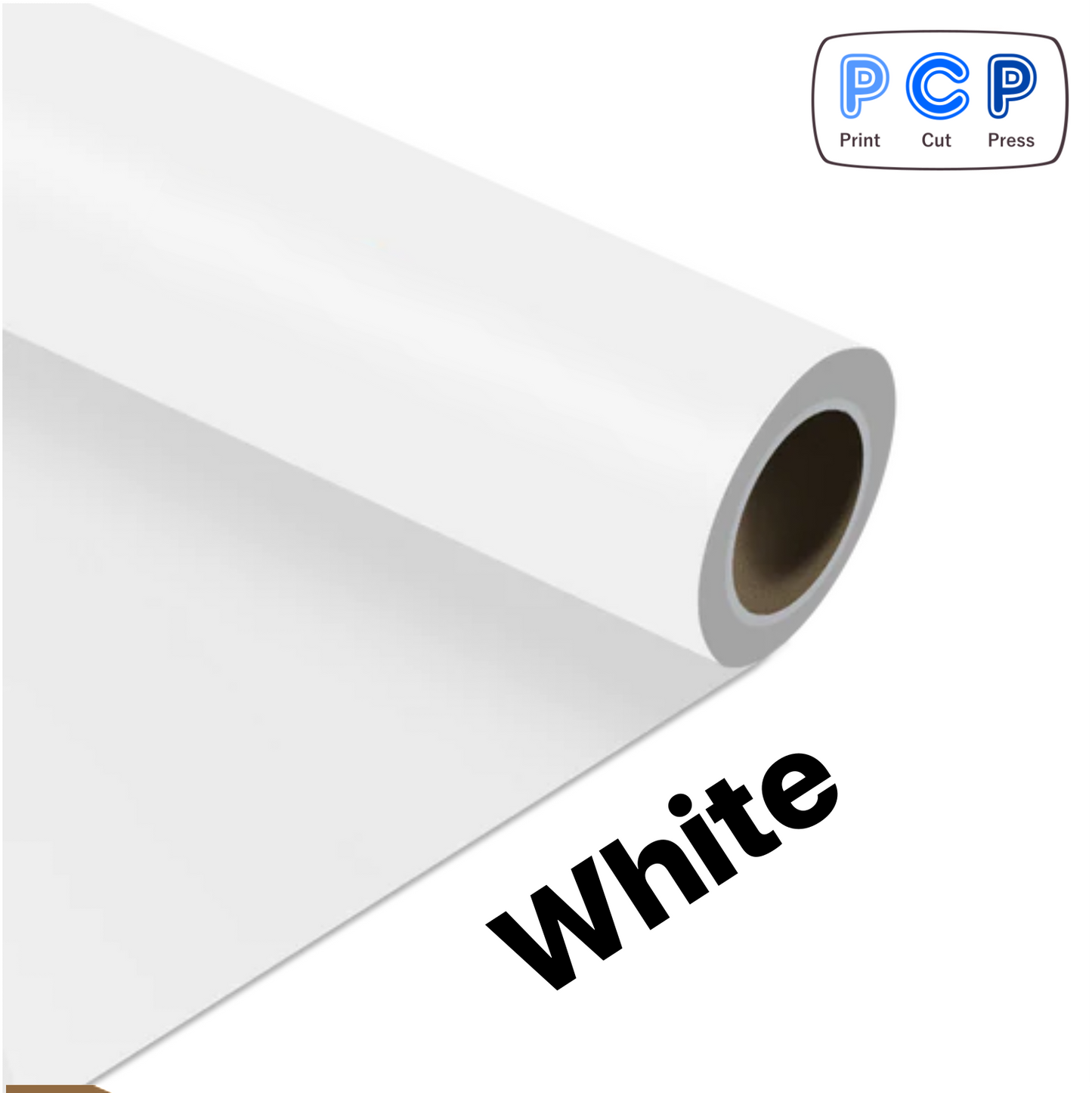 White HTV PU Vinyl 30cm