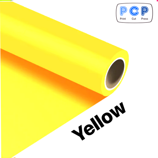 Yellow HTV PU Vinyl 30cm