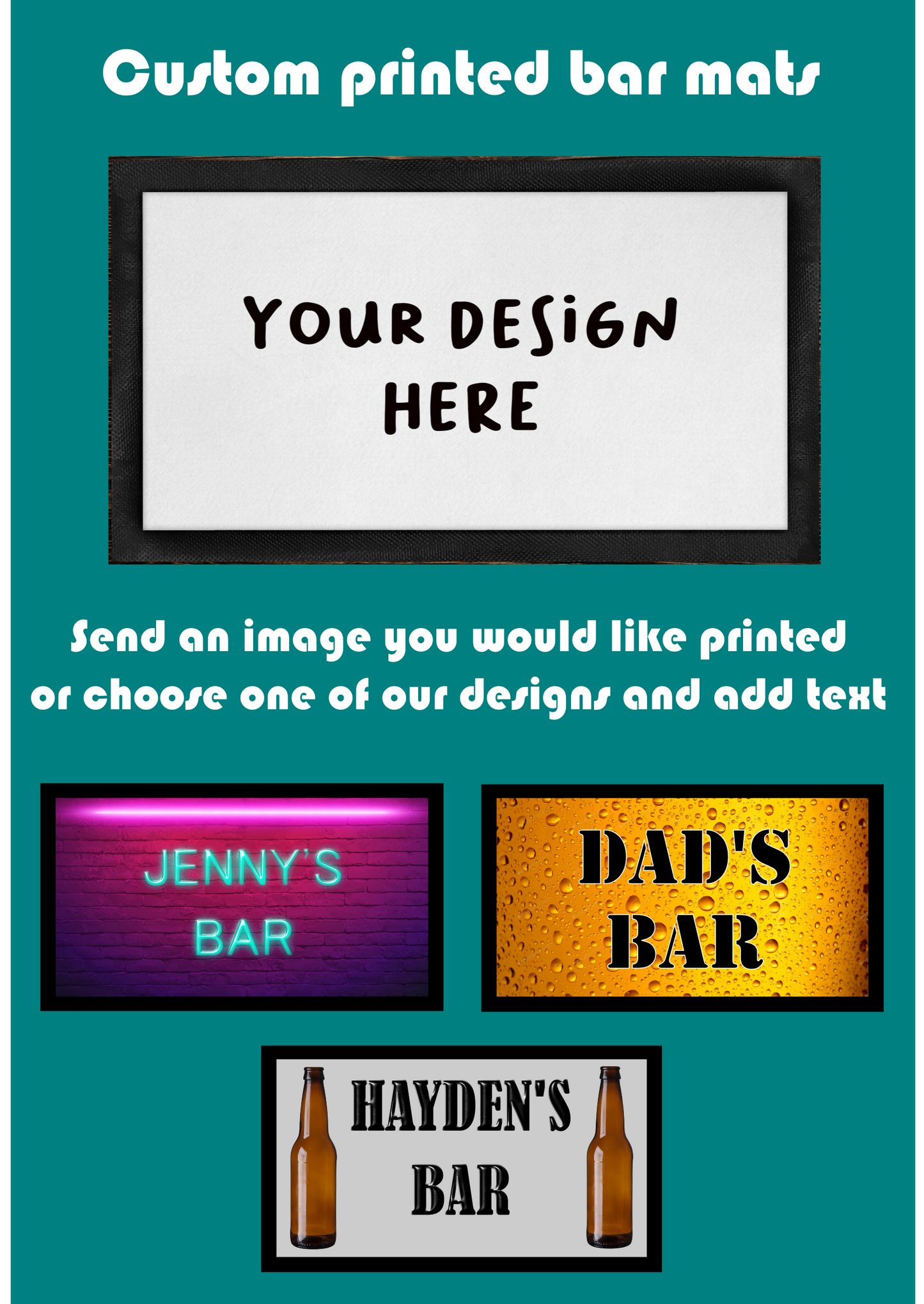 Bar Mats Custom Printed